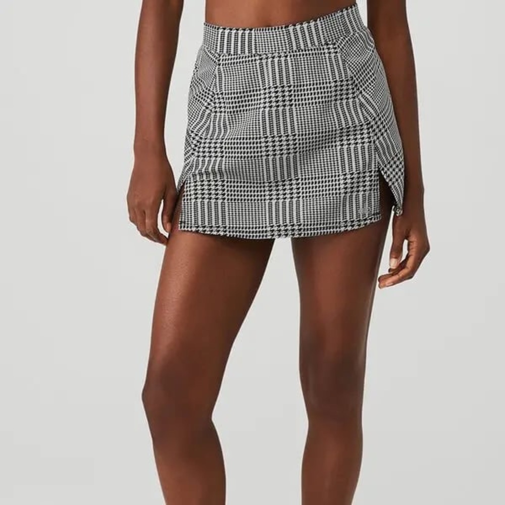 ALO YOGA Jacquard Glenplaid Tennis Skirt size xxs